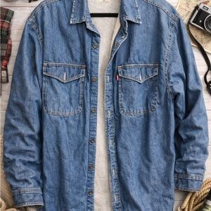 Levi’s Sherpa Lined Denim Jacket XL-Levi Strauss Jean Jacket EUC Classic Trucke